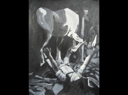 15. Chiaroscuro:Value, acrylic on paper, 25” x 21”