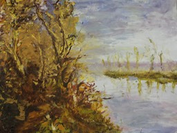 8. Atmospheric perspective, oil on panel, 21” x 25”