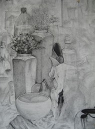 6. Same page drawing changing drawing as still life changes
